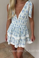 Thick Tie Strap Tiered Mini  Dress