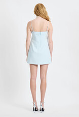 Azra Twill Foldover Strappy Mini Dress