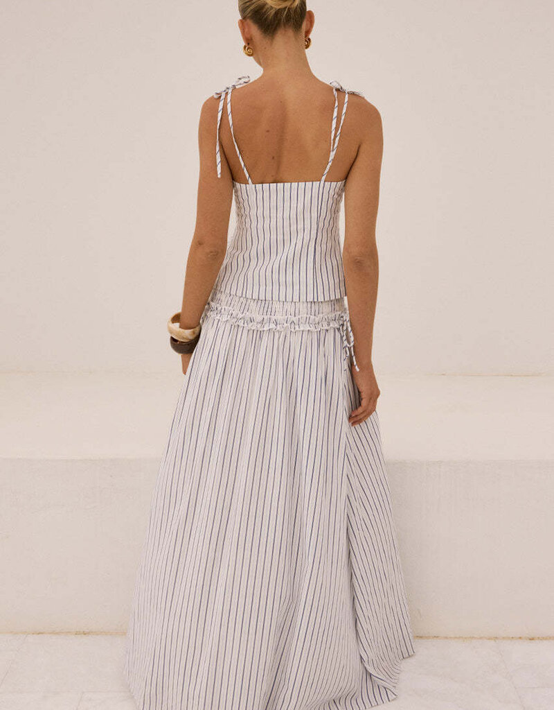 Maree Shirred Drop Waist Maxi Skirt