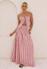 Maree Shirred Drop Waist Maxi Skirt