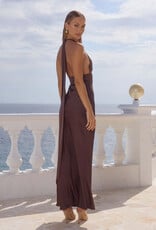 Sylvie Plunge V Neck Maxi Dress