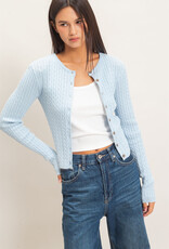 Cable Long Sleeve Buttoned Cardigan