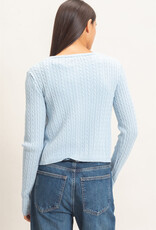 Cable Long Sleeve Buttoned Cardigan