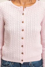 Cable Long Sleeve Buttoned Cardigan