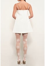 Oversized Bow Structured Mini Dress