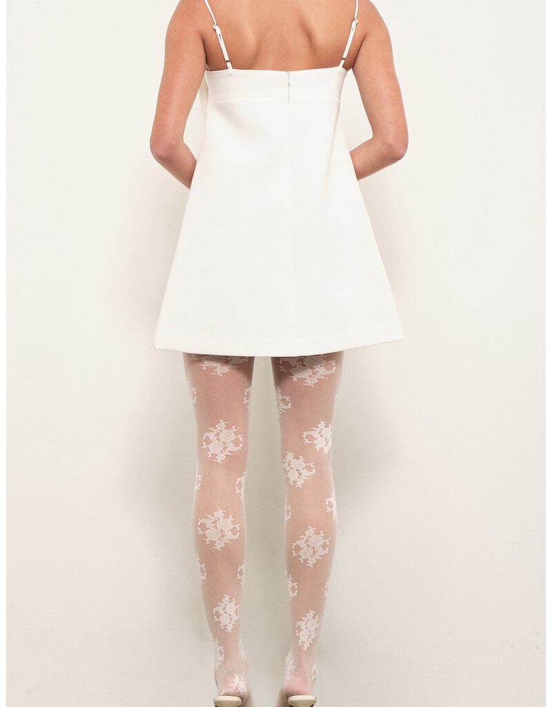 Oversized Bow Structured Mini Dress