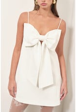 Oversized Bow Structured Mini Dress
