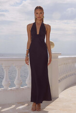 Sylvie Plunge V Neck Maxi Dress