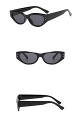 Bessette Retro Sunglasses Grey Black