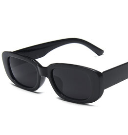 Small Frame Square Sunglasses Black Grey