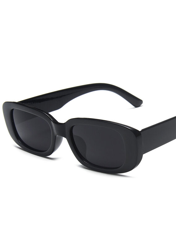 Small Frame Square Sunglasses Black Grey