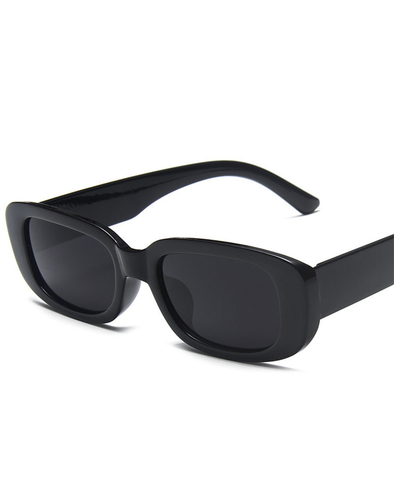 Small Frame Square Sunglasses Black Grey