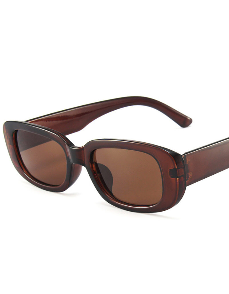 Small Frame Square Sunglasses Brown