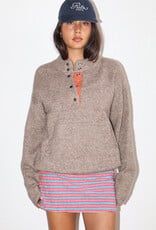 Two Tone Snap Collar Sweater