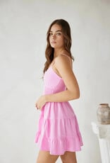 Kattia Ring Detail Ruched Waist Mini Dress