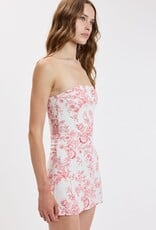 Camille Floral Strapless Mini Dress