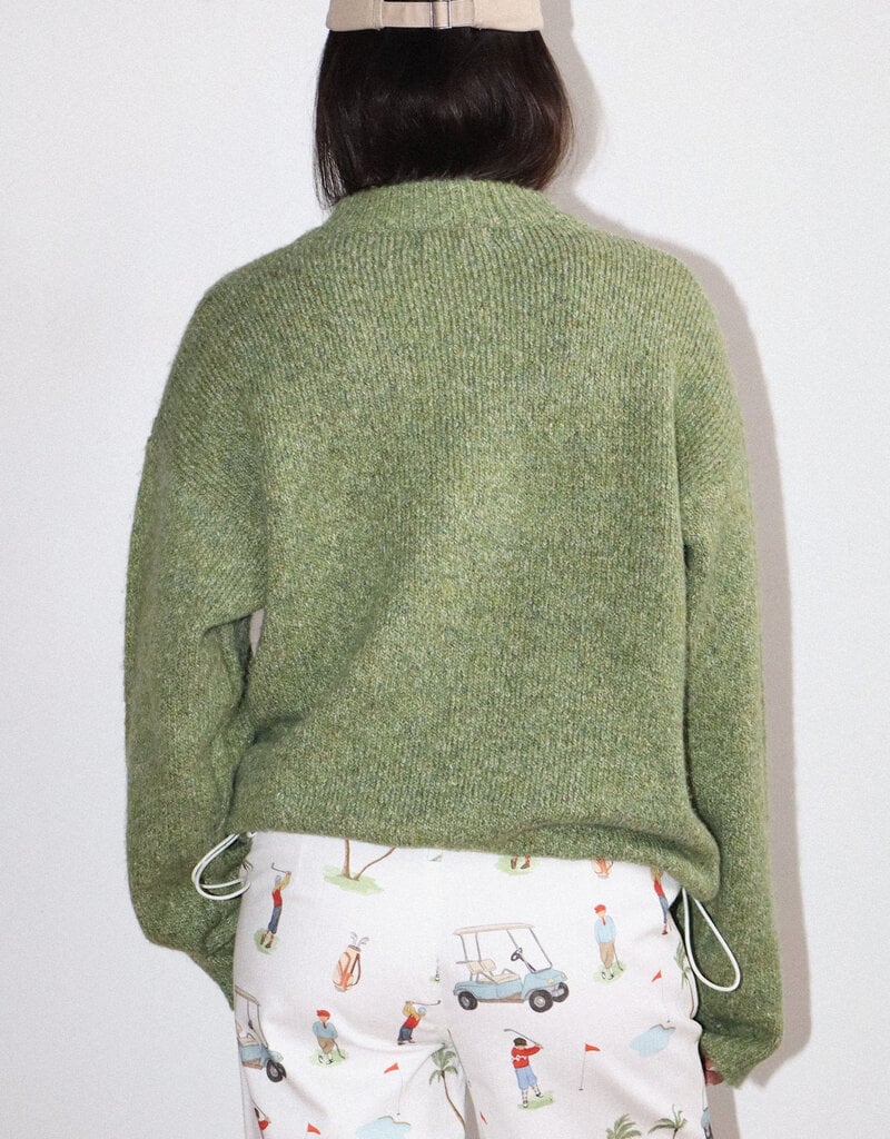 Two Tone Snap Collar Sweater