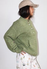 Two Tone Snap Collar Sweater