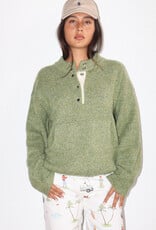 Two Tone Snap Collar Sweater