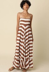 Audrey Cami Strap Striped Maxi Dress