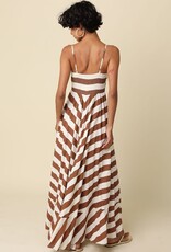 Audrey Cami Strap Striped Maxi Dress