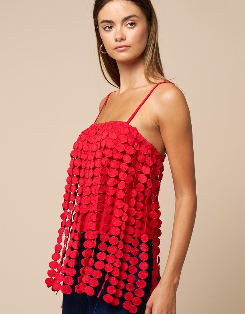 Krista Circle Drop Fringe Cami Top