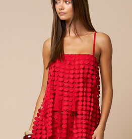 Krista Circle Drop Fringe Cami Top