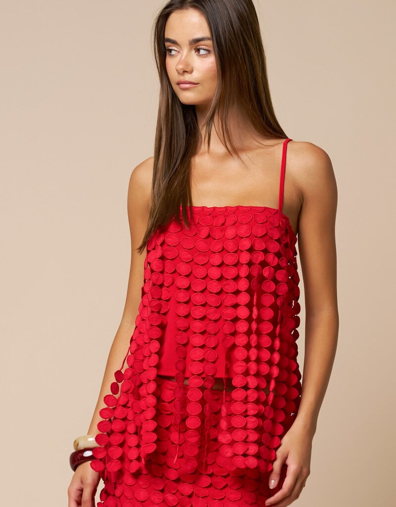 Krista Circle Drop Fringe Cami Top