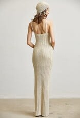 Delia Crochet Applique Maxi Dress