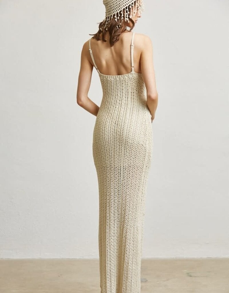 Delia Crochet Applique Maxi Dress