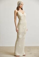 Delia Crochet Applique Maxi Dress
