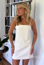 Azra Twill Foldover Strappy Mini Dress