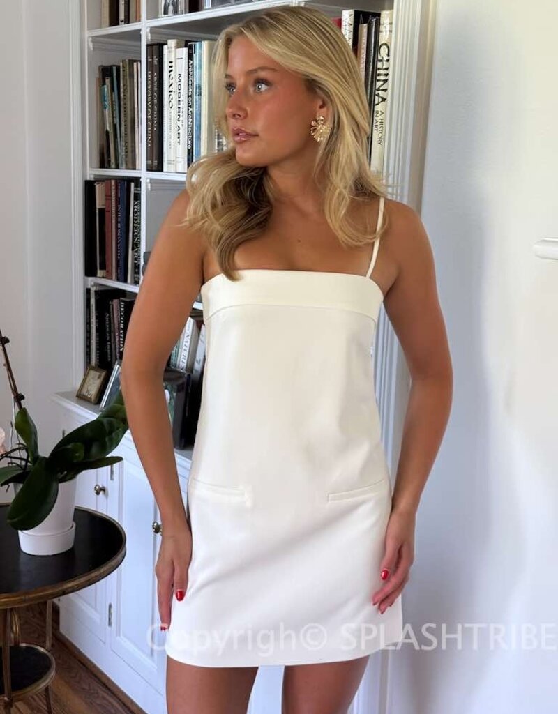 Azra Twill Foldover Strappy Mini Dress