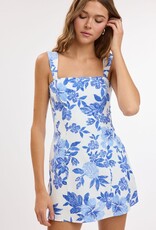 Downy Flower Wide Strap Mini Dress
