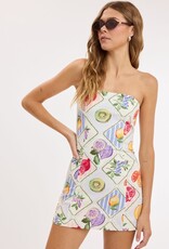 Fruit Set Strapless Mini Dress