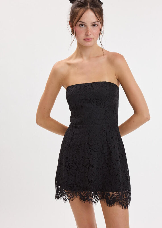 Juliette Strapless Lace Mini Dress