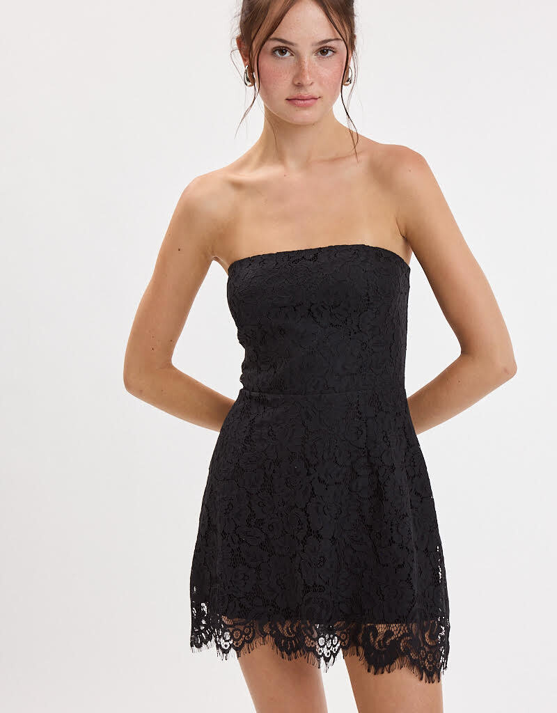 Juliette Strapless Lace Mini Dress