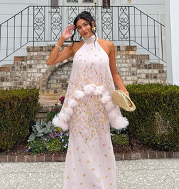 Elliatt Tulsia Floral Cape Maxi Dress Gown