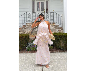 tulsia capelet maxi dress Elliatt Tulsia Floral Cape Maxi Dress Gown