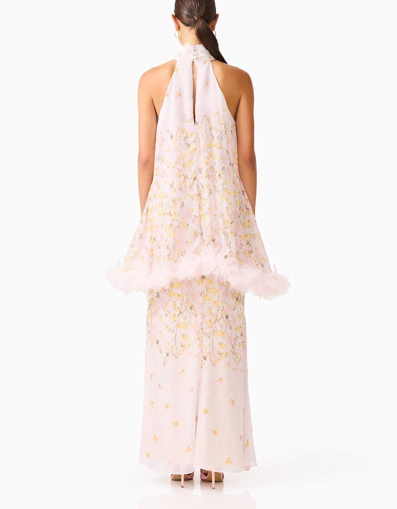 Elliatt Tulsia Floral Cape Maxi Dress Gown
