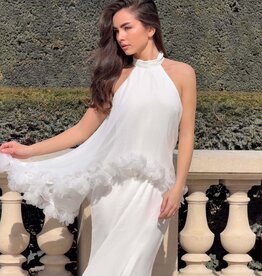 Elliatt Poppy Cape Layered Gown Maxi Dress