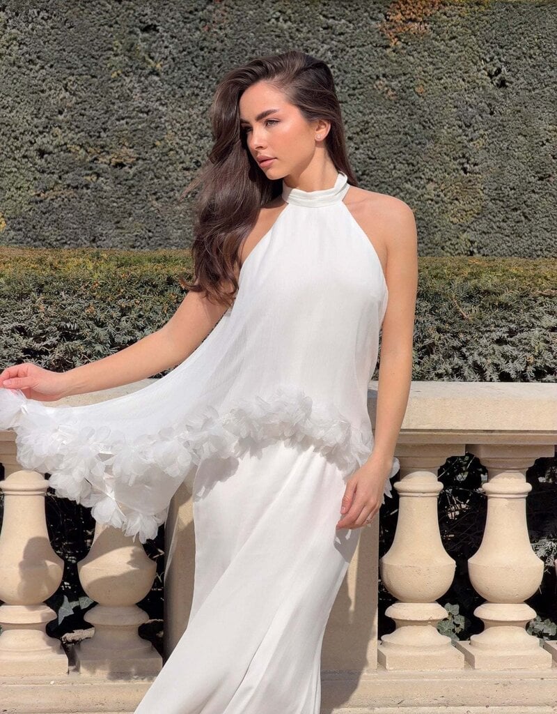 Elliatt Poppy Cape Layered Gown Maxi Dress