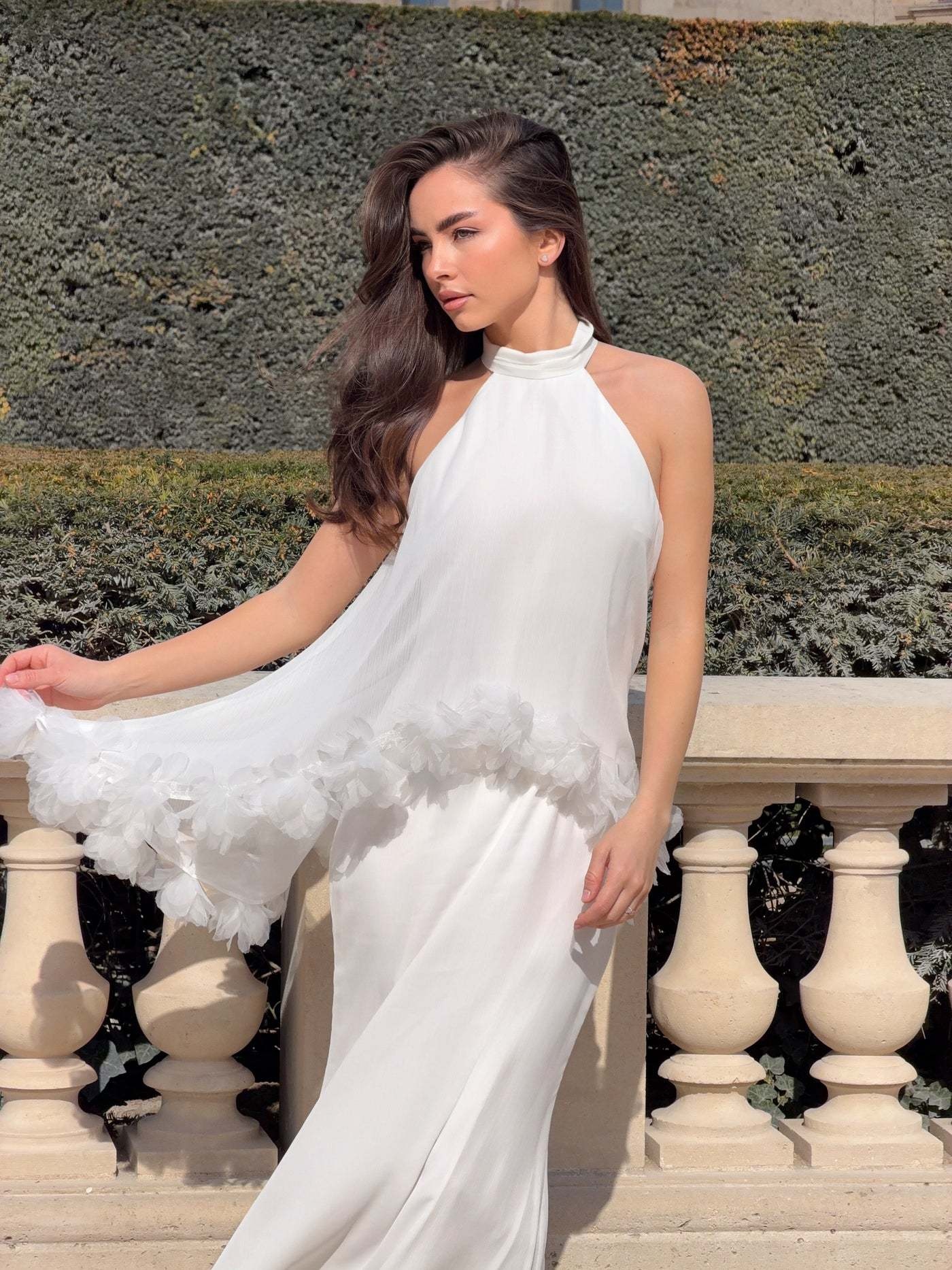 elliatt layered dress Poppy Cape Layered Gown Maxi Dress