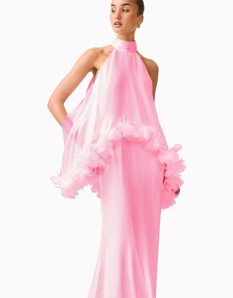 Elliatt Poppy Cape Layered Gown Maxi Dress