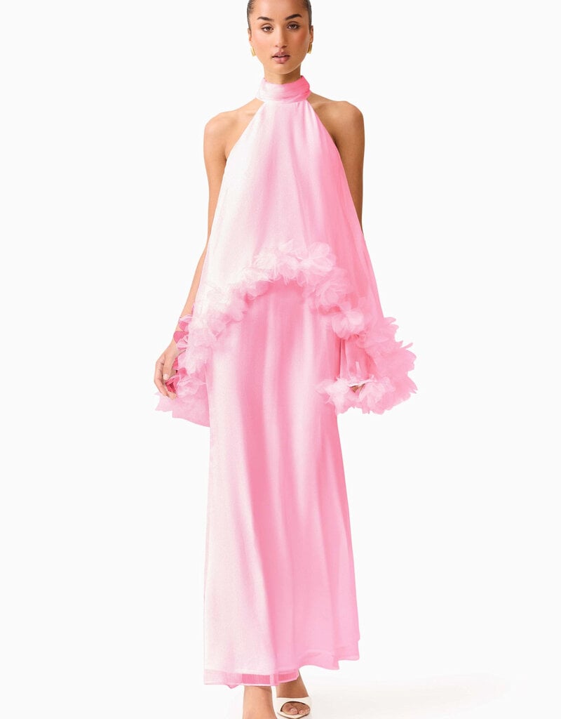 Elliatt Poppy Cape Layered Gown Maxi Dress