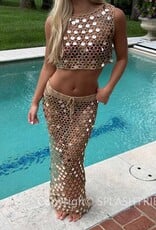 Soleil Knit Paillette Maxi Skirt