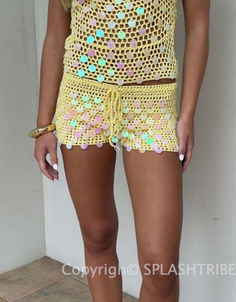 Maren Knit Paillette Shorts
