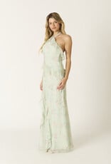 Cece Floral Halter Cascading Maxi Dress