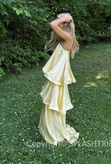 Elliatt Tilly Tiered Satin Maxi Dress