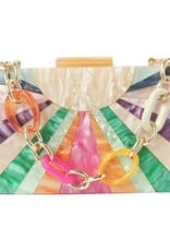 Celeste Acrylic Clutch Bag Cream